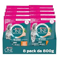 PURINA ONE Bifensis Crocchette per Gatti Adulti con Pollo e Cereali Integrali 8 Sacchi da 800g