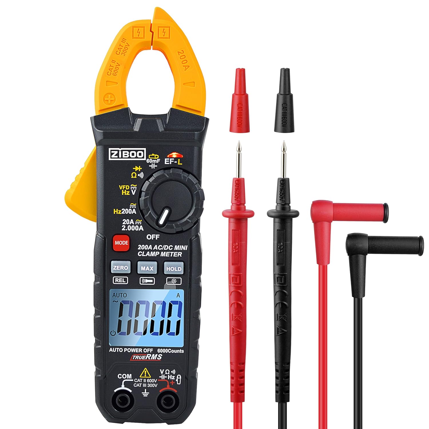 ZIBOO UT210E Clamp Сыноо өткөргүчтөрү бар эсептегич