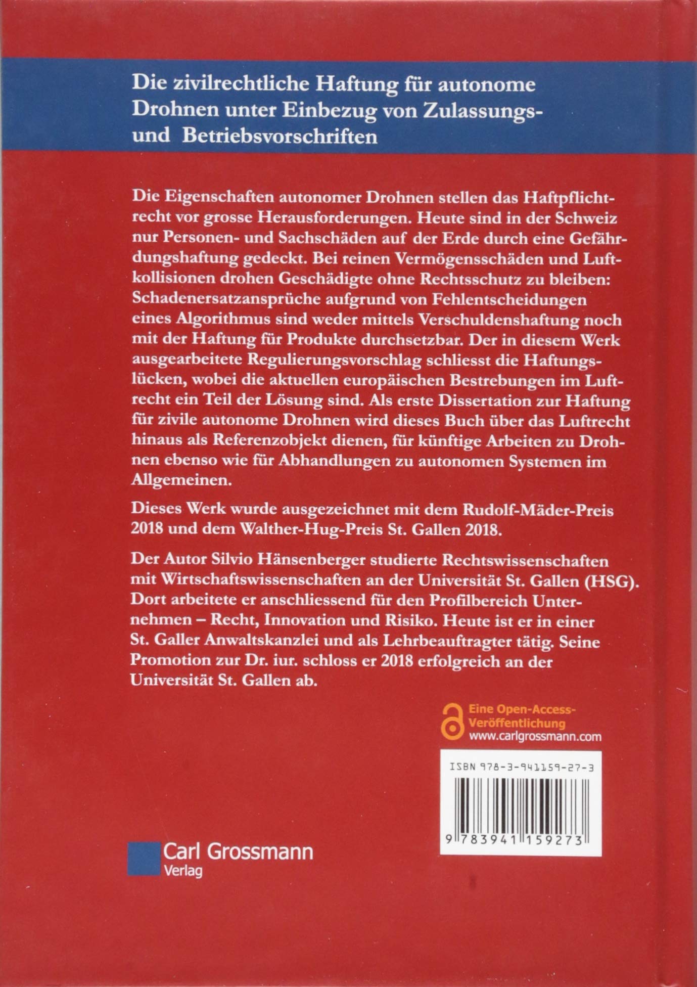 Die zivilrechtliche Haftung für autonome Drohnen unter Einbezug von Zulassungs- und Betriebsvorschriften (Sui Generis)