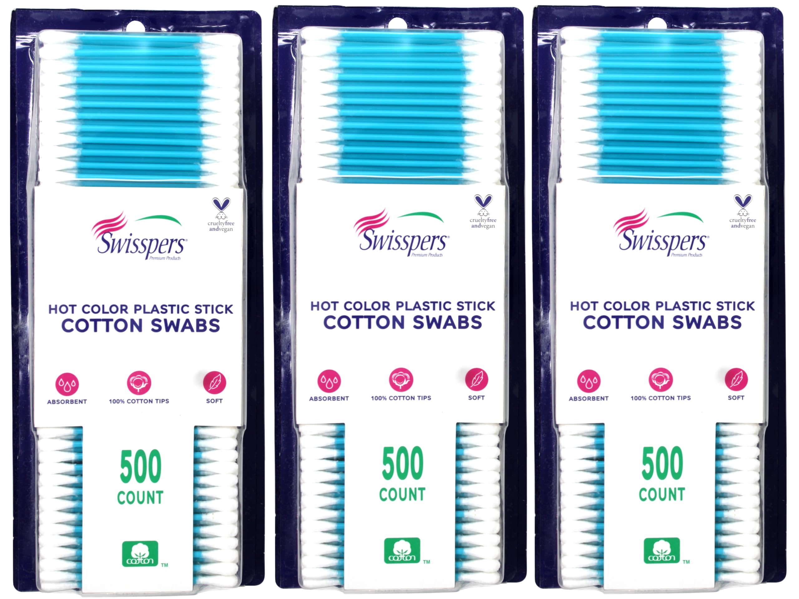 Amazon.com : Swisspers Hot Color Cotton Swabs, 100% Cotton, Color