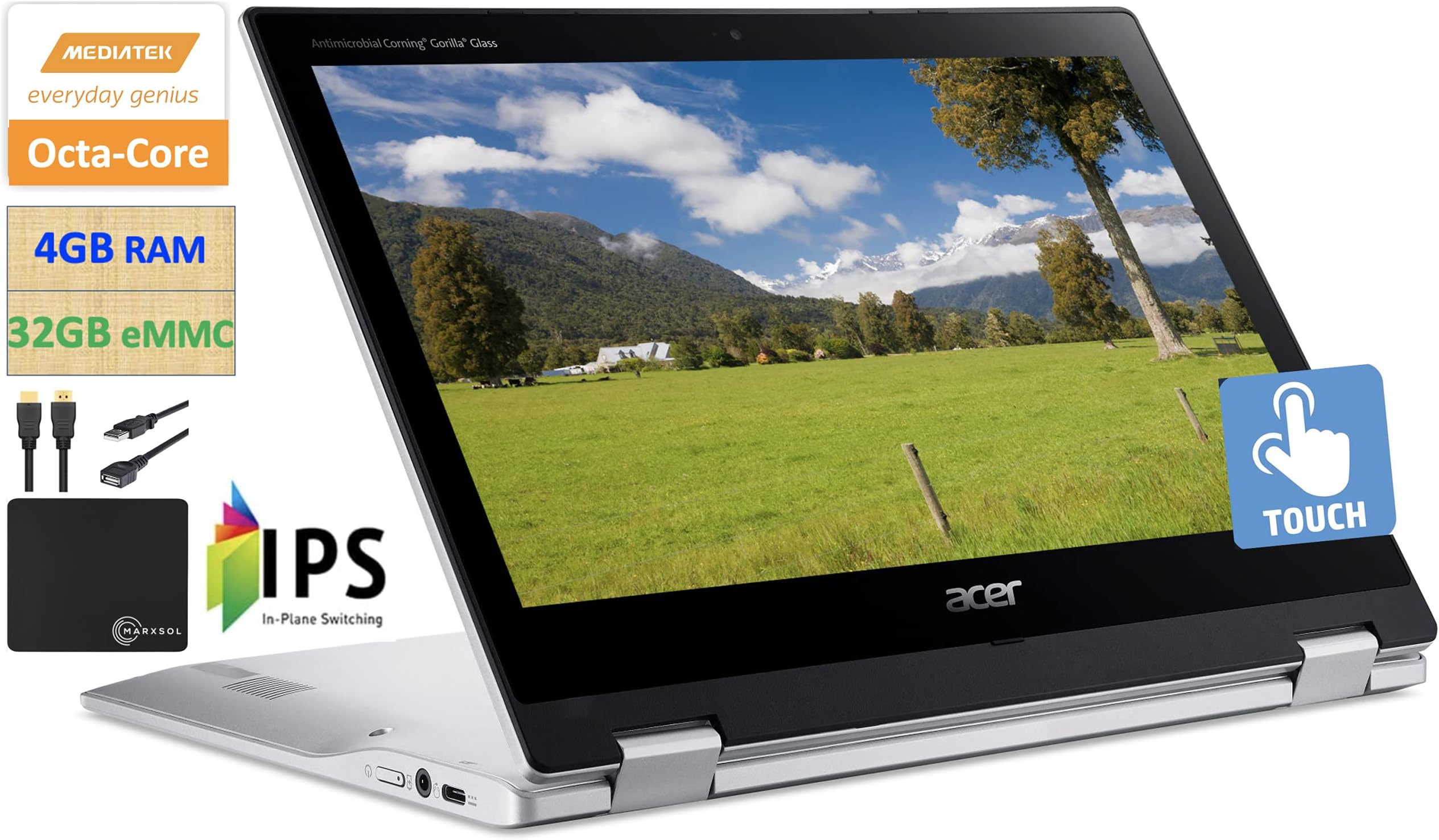 Amazon.com: Acer Spin 1 SP111-33-C6UV 11.6-Inch HD IPS Touch N4000 4GB ...