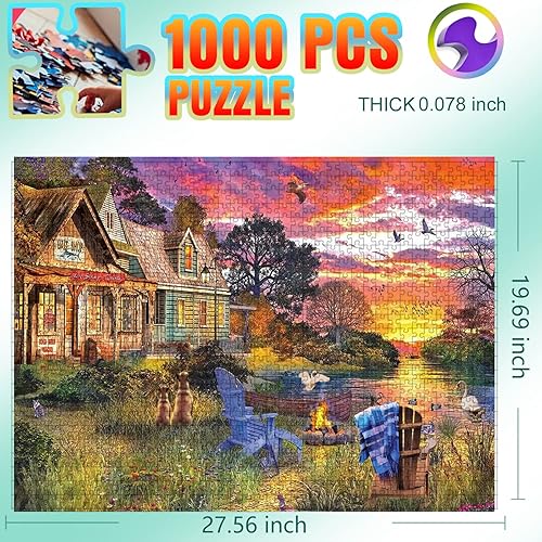 Miniatura 2 de Rompecabezas de 1000 piezas, rompecabezas de 1000 piezas para adultos y niños, rompecabezas de 1000 piezas adecuados para adultos y niños (A0006,