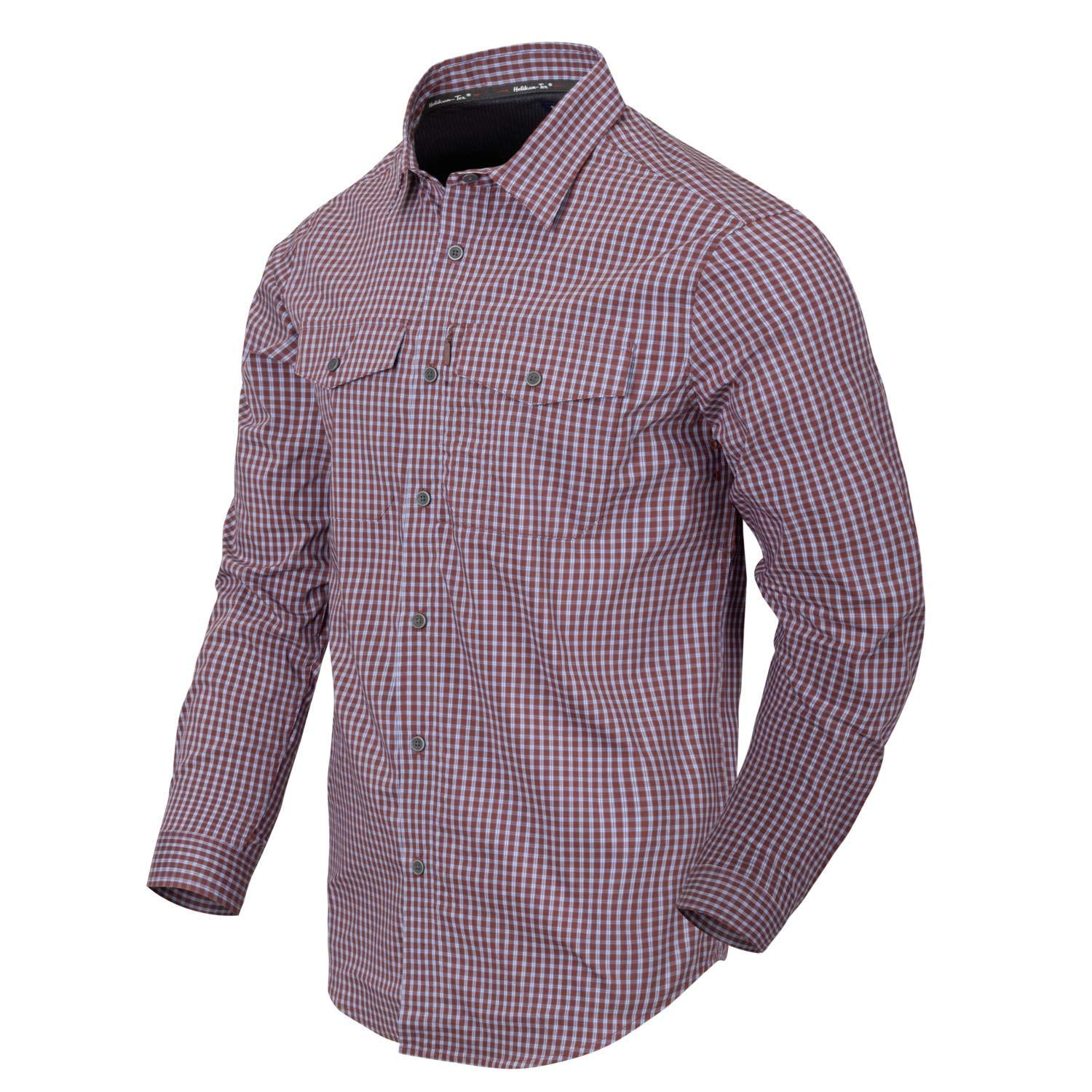 Helikon-Tex Covert Concealed Carry Shirt - Cotton Blend SCARLET FLAME CHECKERED XL/Regular