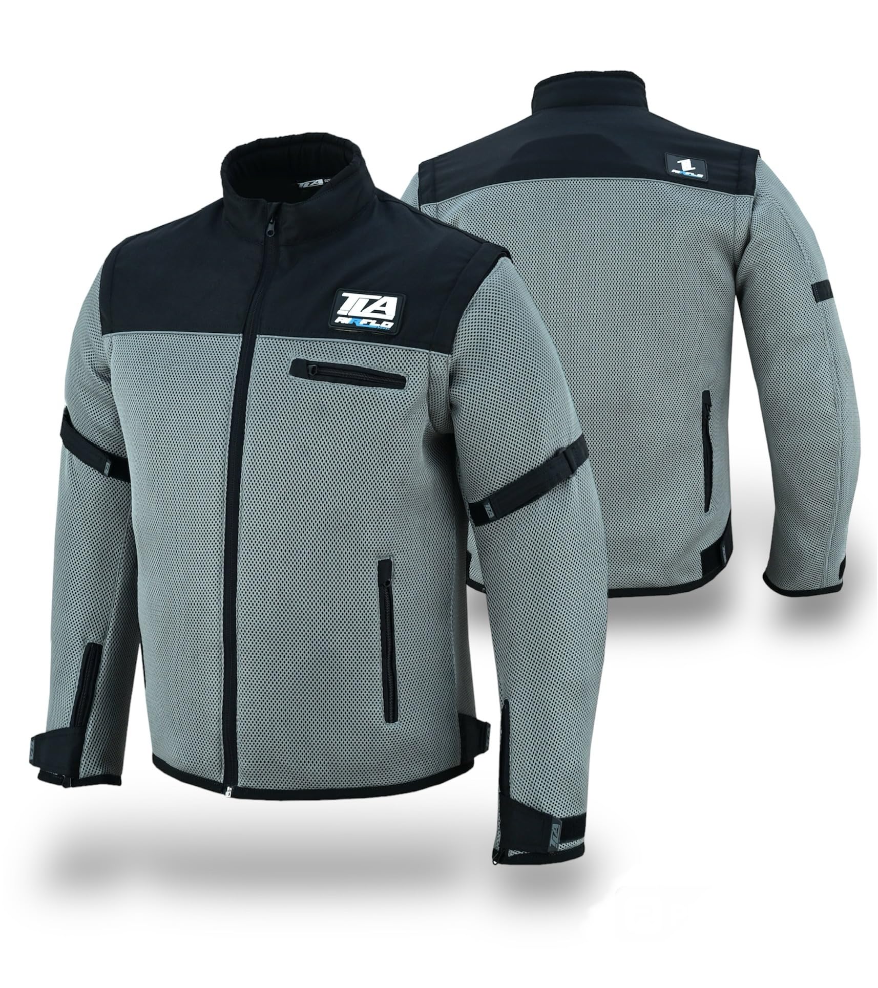 TLA AIRFLO Chaqueta moto verano con mangas desmontables | Chaqueta moto verano hombre y mujer con protecciones | Chaqueta de moto y scooter en tejido perforado y ligero | Chaleco de moto