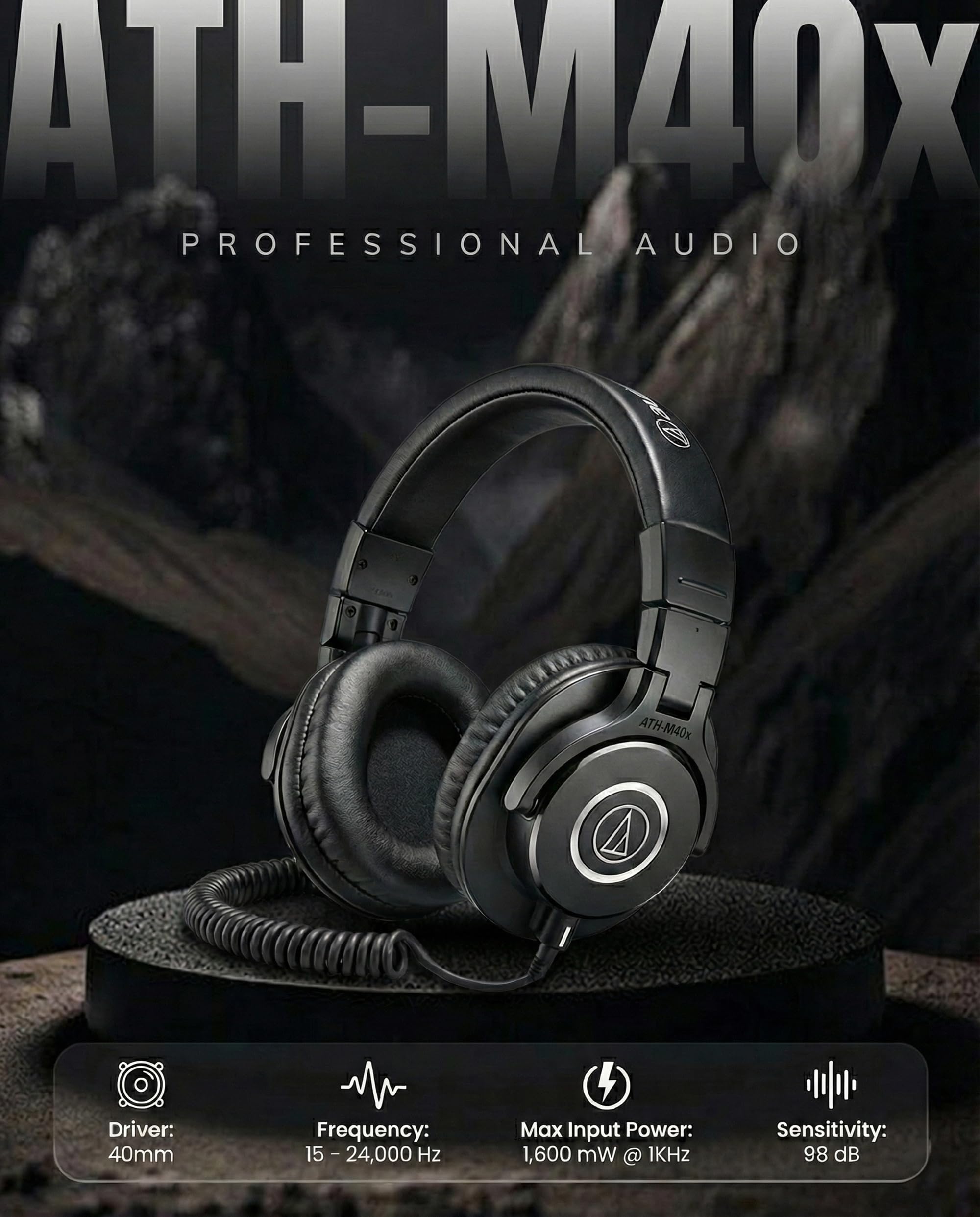 Amazon.com: Audio-Technica ATH-M40x Professional Monitor