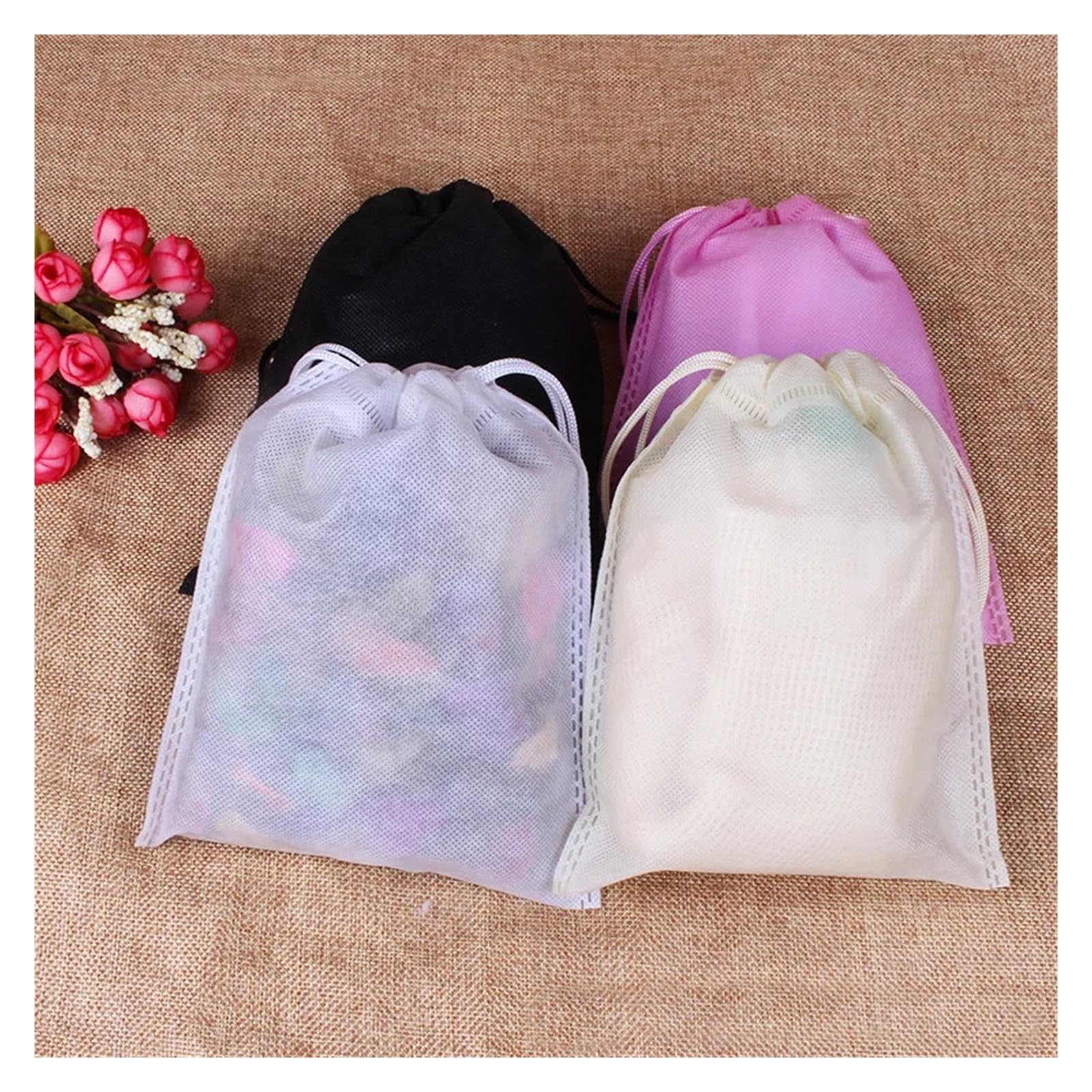 50 Bolsas de Almacenamiento for Zapatos, Organizador de Armario, no Tejidas, for Viaje, portátiles, Impermeables, de Bolsillo, for Colgar Ropa.(2V2 Male Plug,45x55cm)