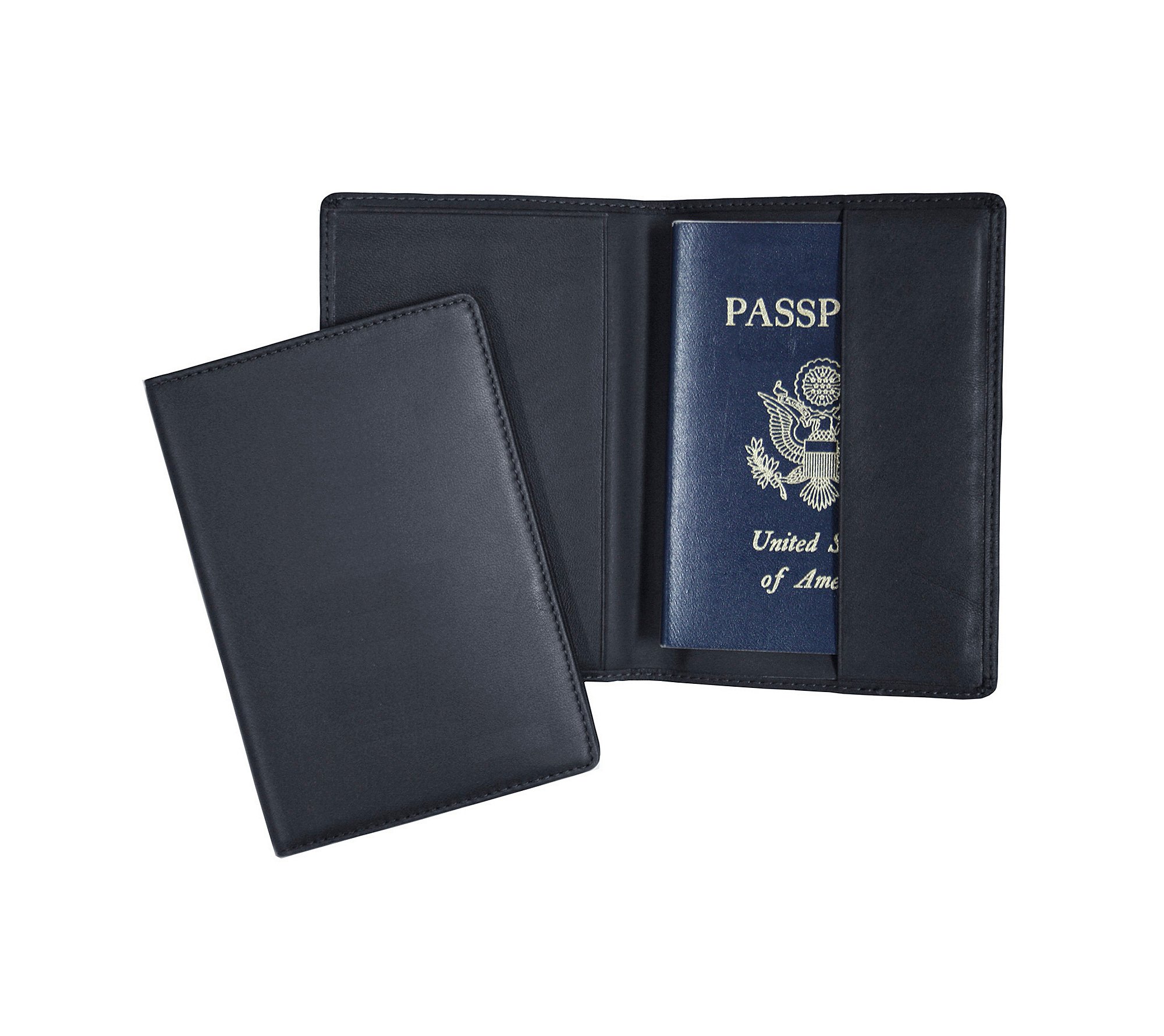 Leather Passport Organizer - Blue