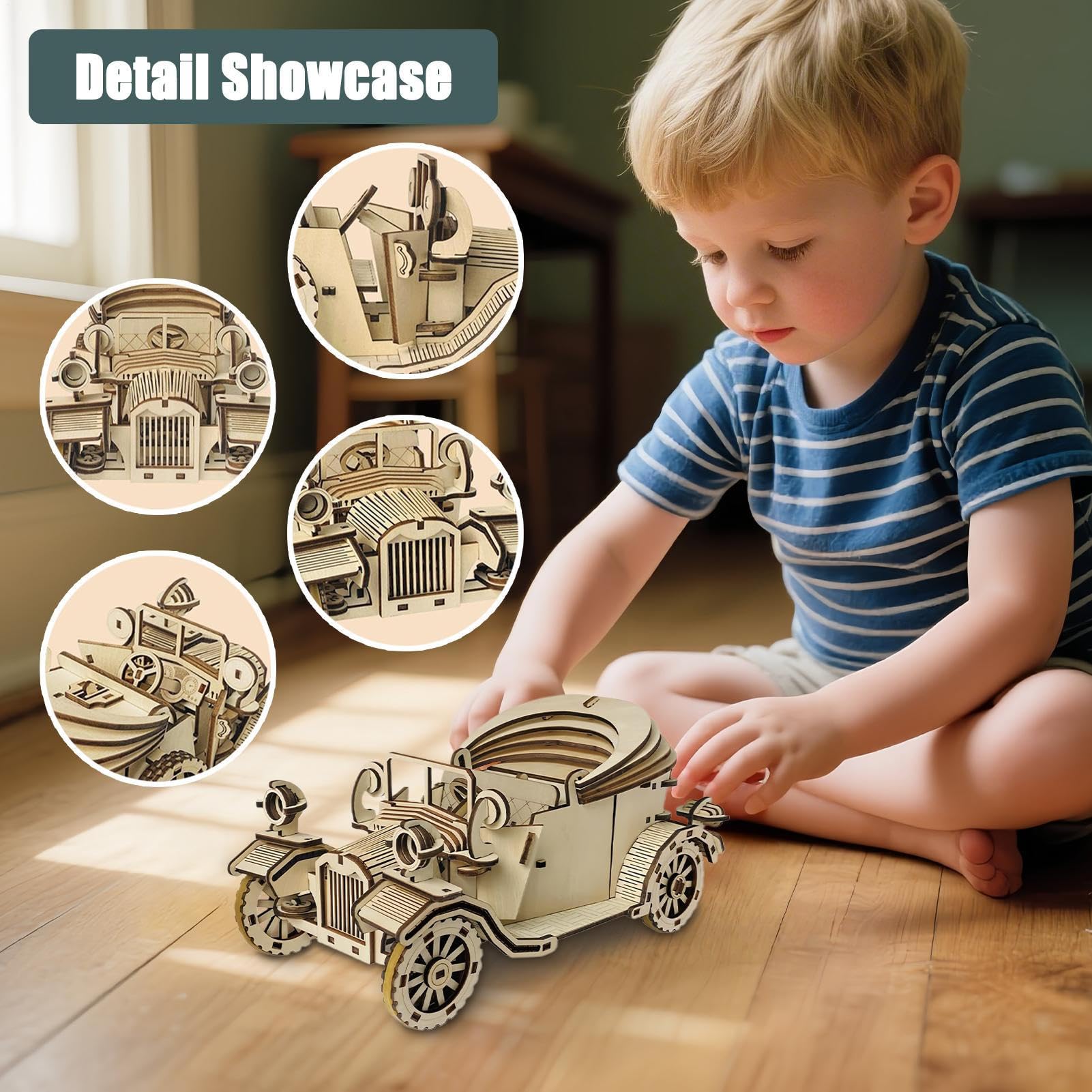 Zestaw 3D Drewniane Puzzle Samochód Mechaniczne Puzzle Modeli Samochodów