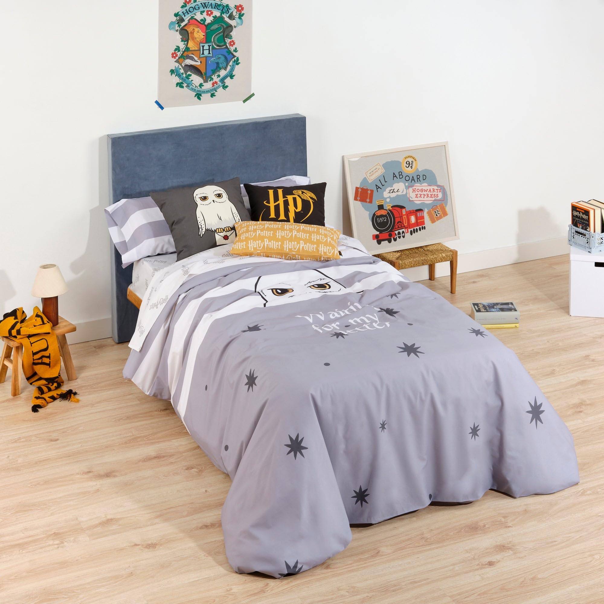 BELUM | Funda nórdica Harry Potter, Funda nórdica con Botones 100% algodón Modelo Waiting Letter para Cama de 105 (180x220 cm)
