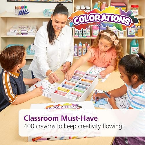 Miniatura 6 de Colorations Classpack de lápices grandes, suministros escolares, 16 colores, 25 de cada uno, juego de 400, tamaño grande más fácil de sostener y