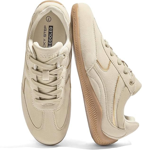 LUCKY STEP Tenis Retro de Moda para Mujer con Suela Delgada