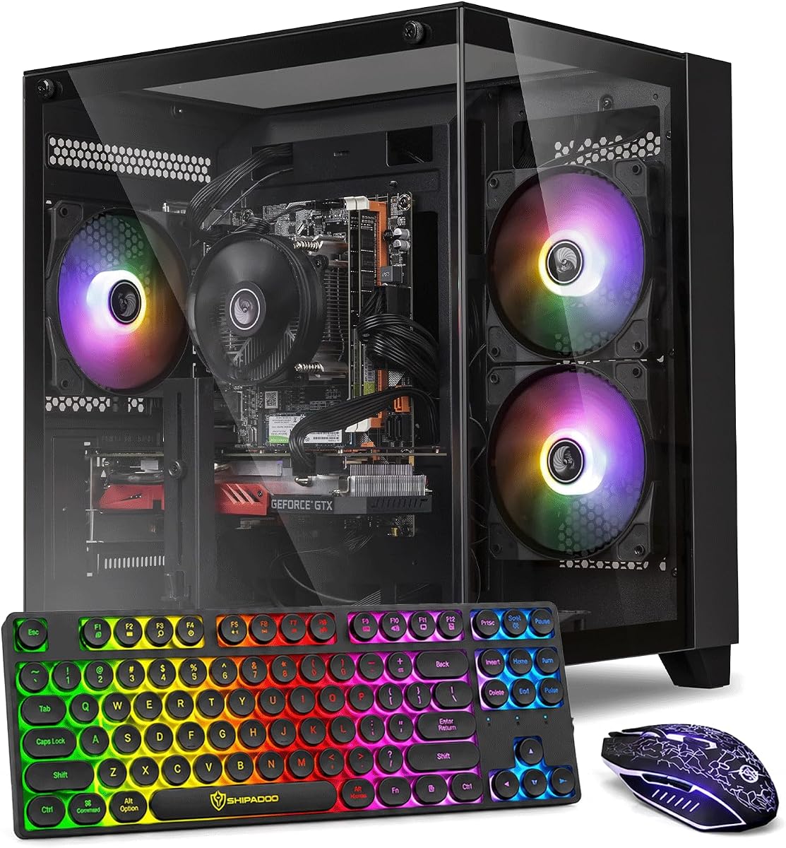 Prebuilt Gaming PC Desktop, AMD Ryzen 3 3200G, 8GB DDR4, 256GB SSD | Integrated Vega 8 Graphics, Win 11 Home, Business Office Tower PC Suitable for Study, Transaction, Entertainment and Gaming