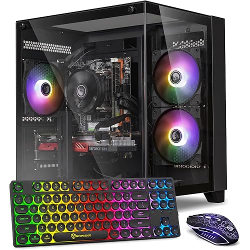 GPVHOSO Prebuilt Gaming PC Desktop, AMD Ryzen 3 3200G, 8GB DDR4, 256GB SSD | Integrated Vega 8 Graphics, Win 11 Home, Business Office Tower PC Suitable for Study, Transaction, Entertainment and Gaming
