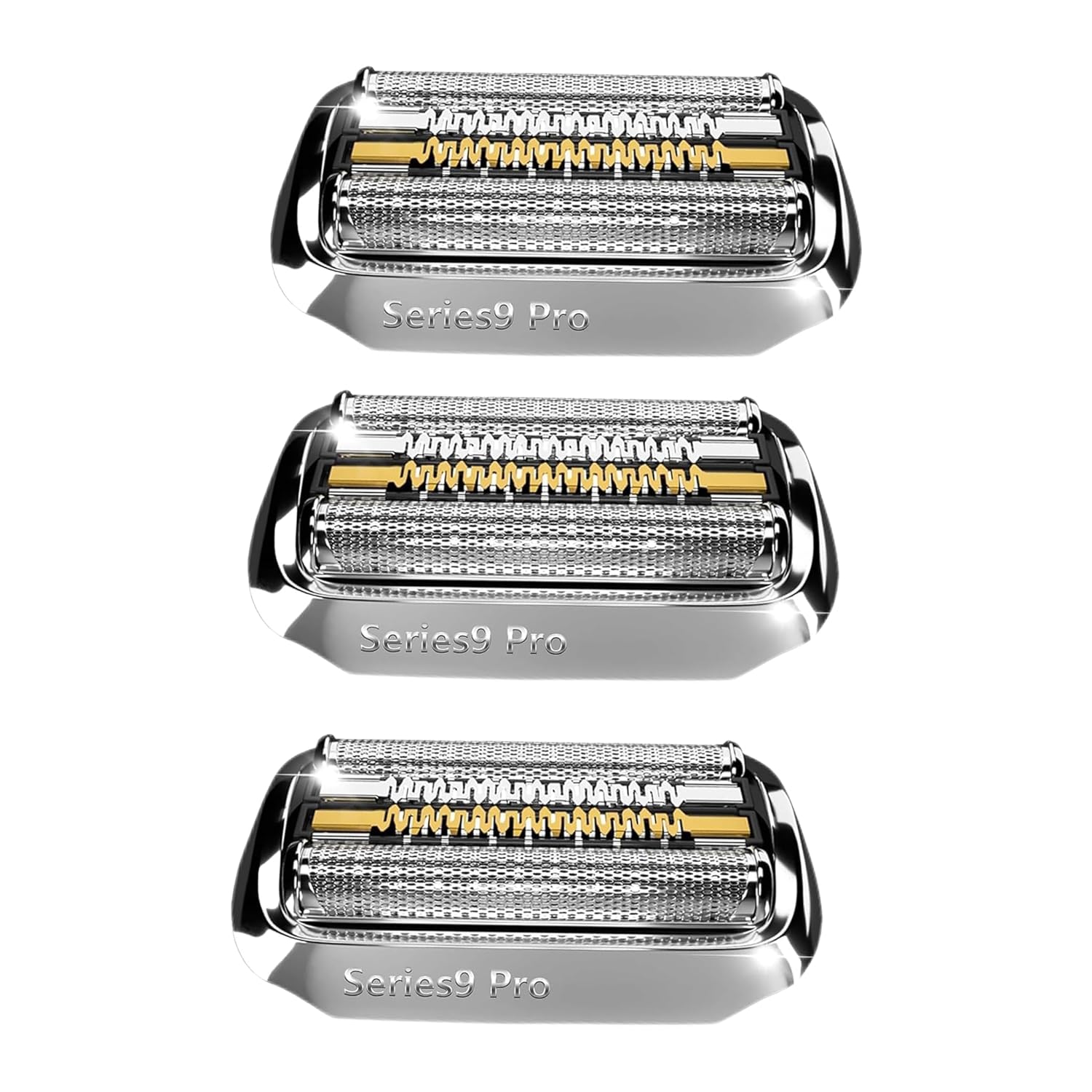 Series 94M Replacement Head Electric Shaver Blade Compatible with Braun Series 9 Pro and Series 9 Electric Razors(3 Pcs Silver)