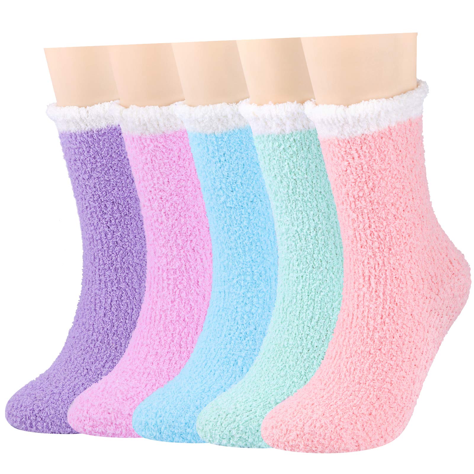 Halloween Fuzzy Socks for Women,Cozy Fluffy Warm Slipper Socks for Winter | Plush Funny Gifts Ghost Skeleton Bats Slippers, Sleep Home Warm Socks for Winter Christmas