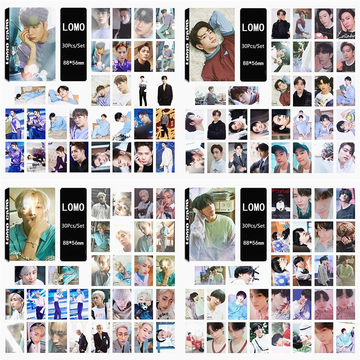 8 Pack / 240 Pcs KPOP GOT7 Lomo Card Lullaby Photocards with