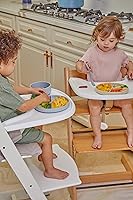 Vista 3 de dollop Placa de succión de silicona, sin BPA, apta para lavavajillas y microondas (lila claro)