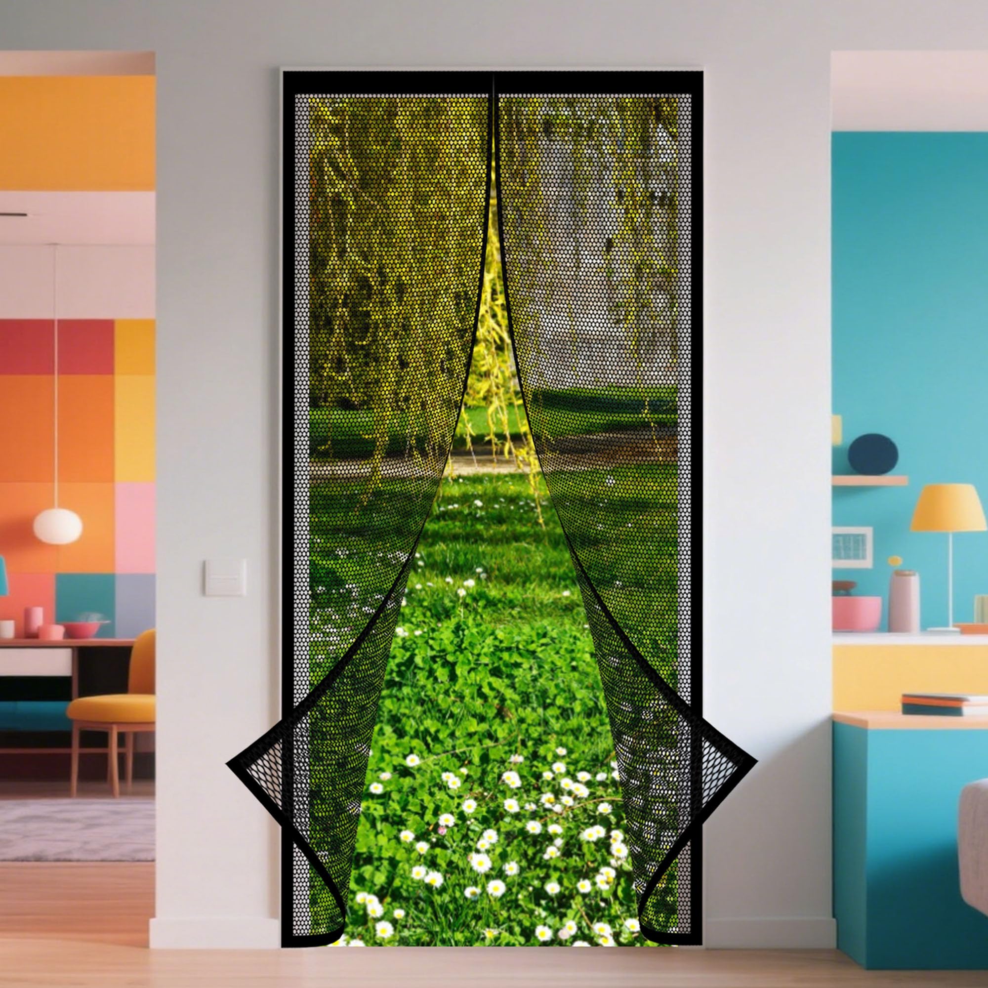 Moustiquaire porte fenetre 106 x 277 cm pour portes coulissante de balcon