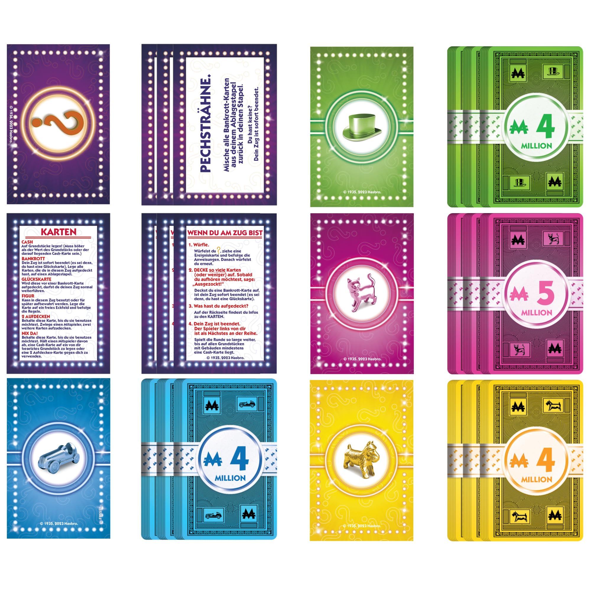 Monopoly Auszockt Board Game, Fast Monopoly Family Game for 2-4 Players, Playing Time Approx. 20 Minutes, Blau Und Weiß - Image 4