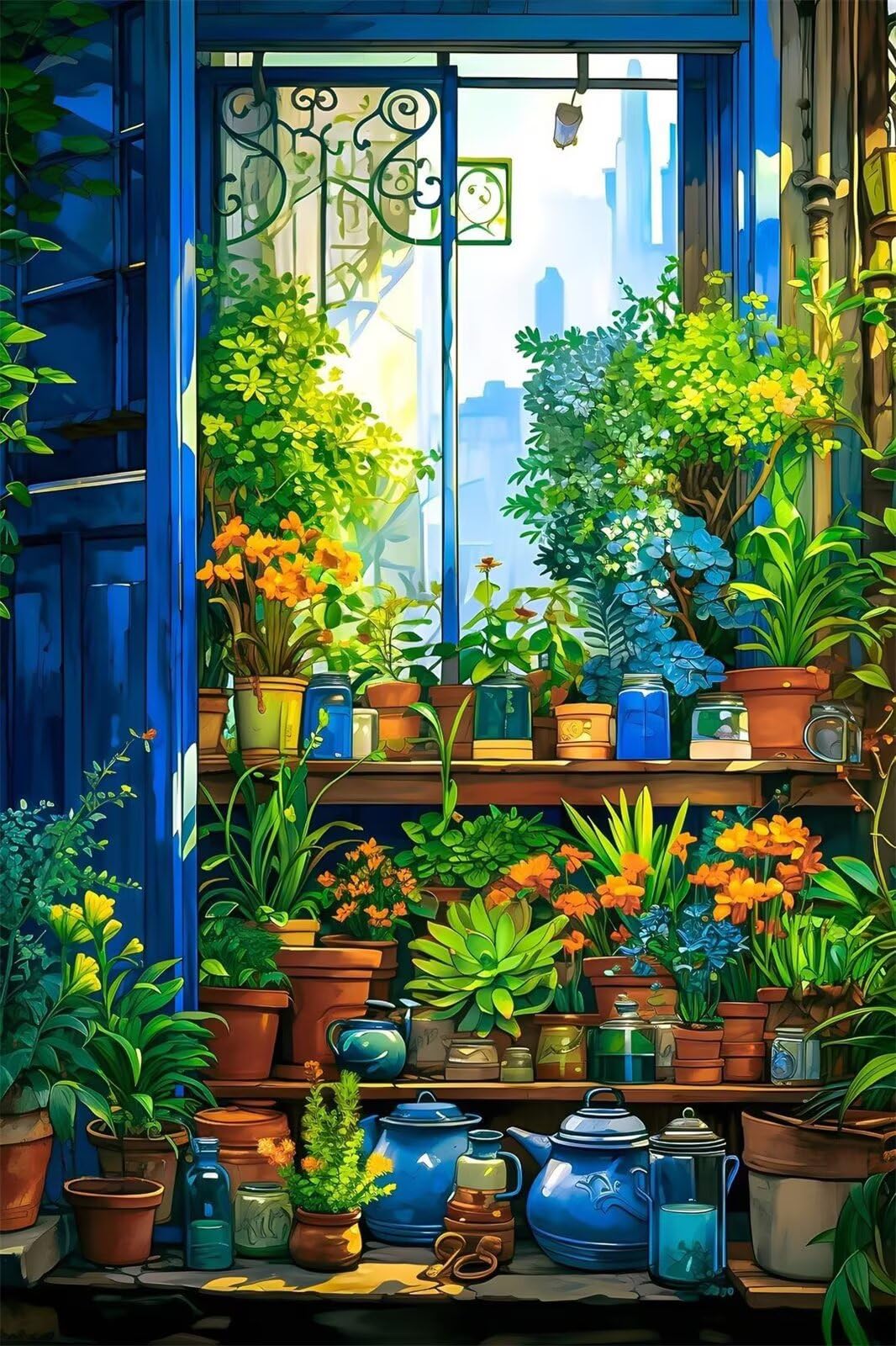 Puzzle 3000 sztuk zielone rośliny, puzzle niemożliwe, łamigłówki, łamigłówki, gry logiczne dla całej rodziny, puzzle dla dorosłych 3000 sztuk 122 x 81 cm