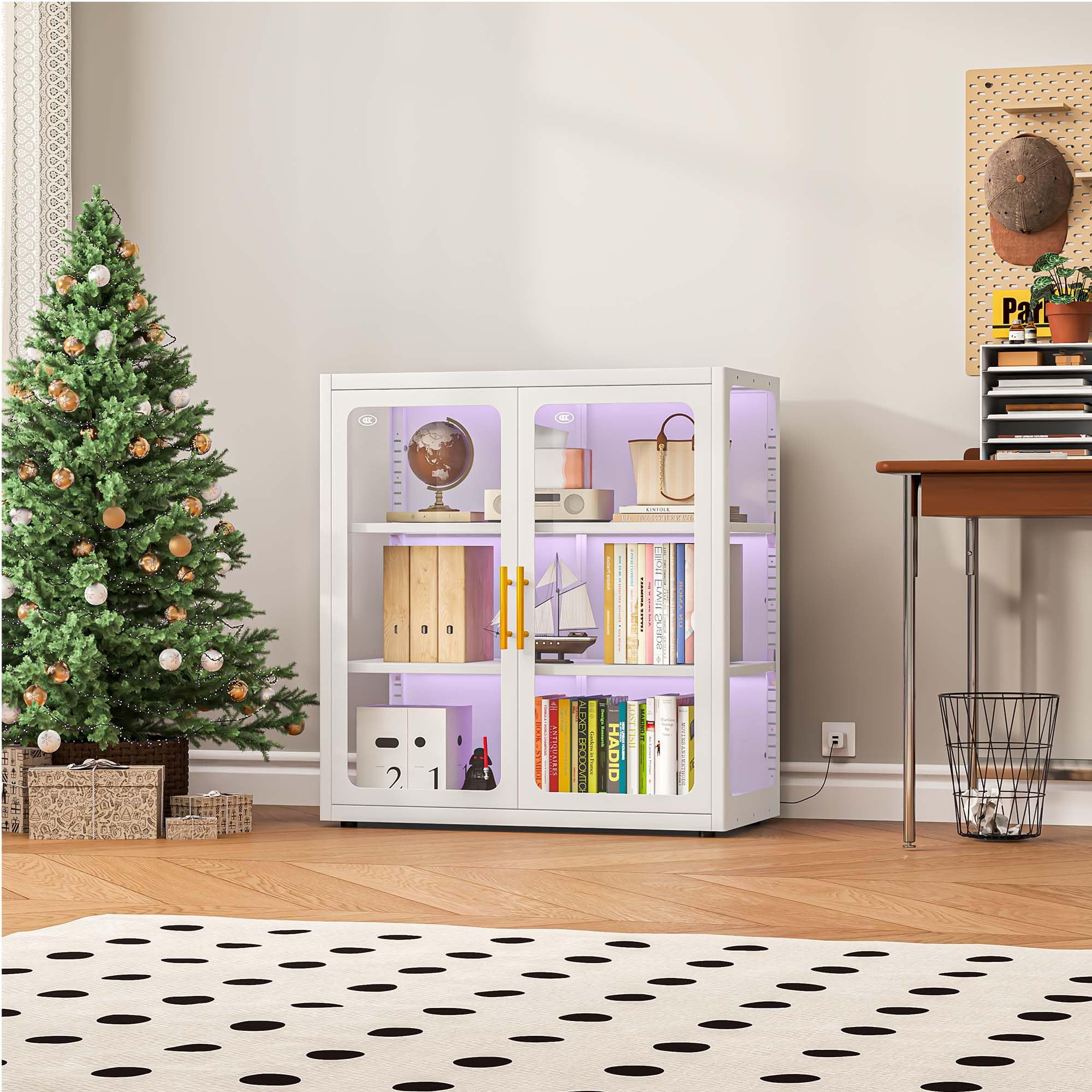 Amazon.com - pozdeg Display Cabinet with Glass Door, 34