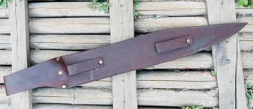 Miniatura 9 de Espada larga vikinga de 20 pulgadas, cuchillo de machete hecho a mano, Kukri fabricado en Nepal, hoja fija, equilibrio de acero al carbono de alta