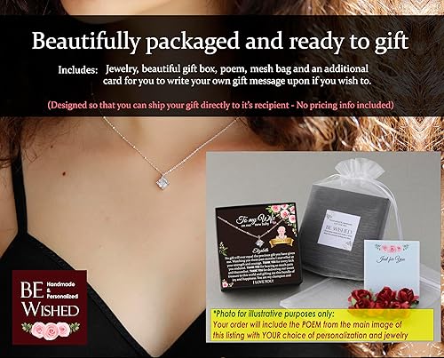 Miniatura 7 de Be Wished Gift for Wife with Meaningful Message and Jewelry. Ready to Gift For Birthday, Anniversary, Valentines or Christmas (Personalized CZ