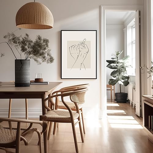 Miniatura 471 de Poster Master Póster de peonías – Estampado de flores retro – Ilustración floral – Ilustración en blanco y negro – Diseño de línea y abstracto –