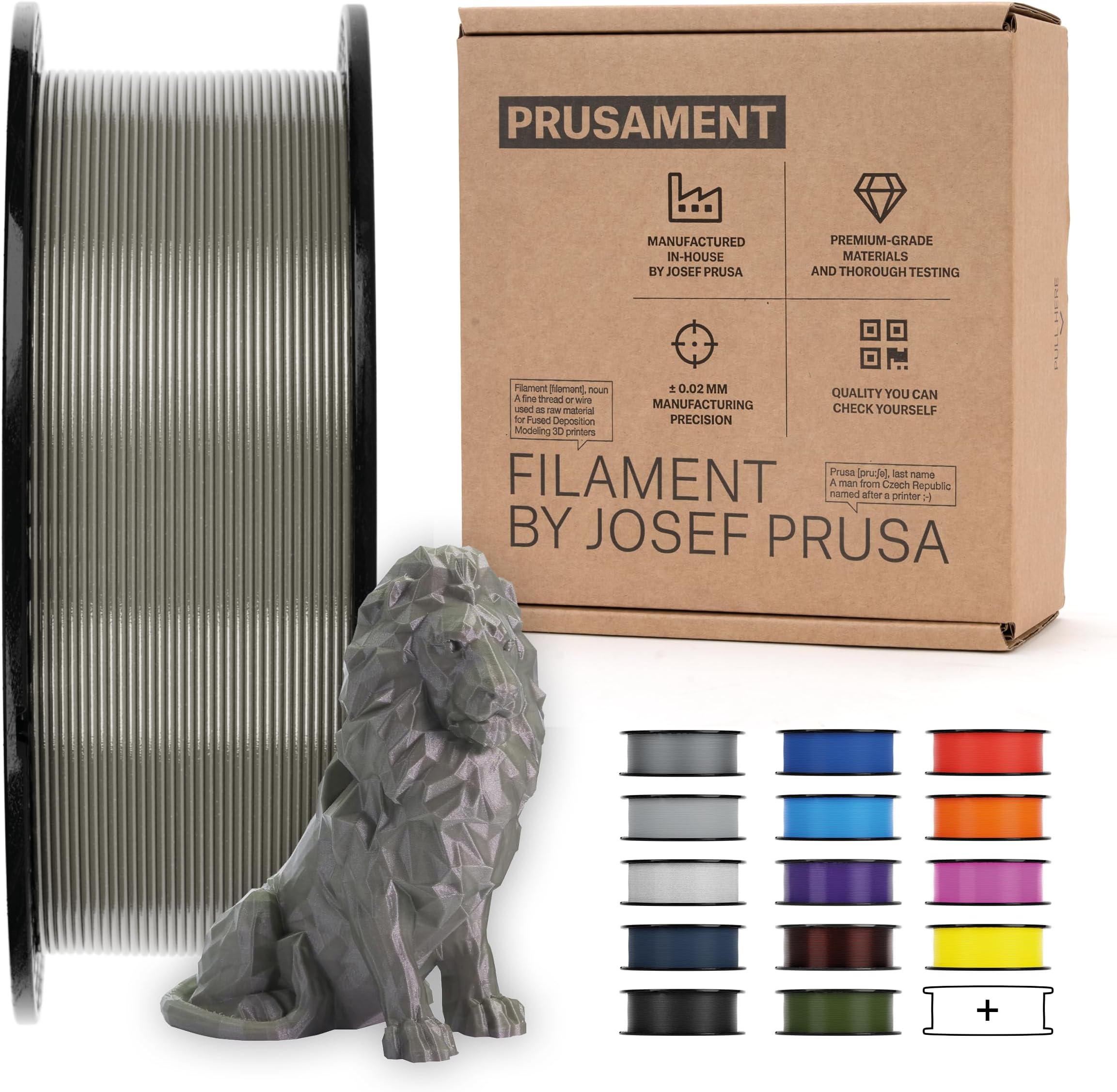 Pearl Mouse, PLA Filament 1.75mm 1kg Spool (2.2 lbs), Diameter Tolerance +/- 0.02mm