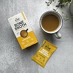 Bone Brewhouse - Chicken Bone Broth Protein Powder - Lemon Ginger Flavour - Keto & Paleo Friendly - Instant Soup Broth - 10g Protein - Natural Collagen, Gluten-Free & Dairy free - 5 Individual Packets