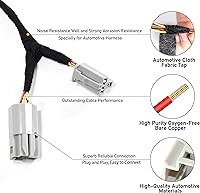 Vista 5 de EWAY 12 Volt Power Adapter for GM Chevrolet Buick Cigarette Lighter Power Plug/Cord Wire Harness for Add Device CB Radio, Radar Detectors, Portable