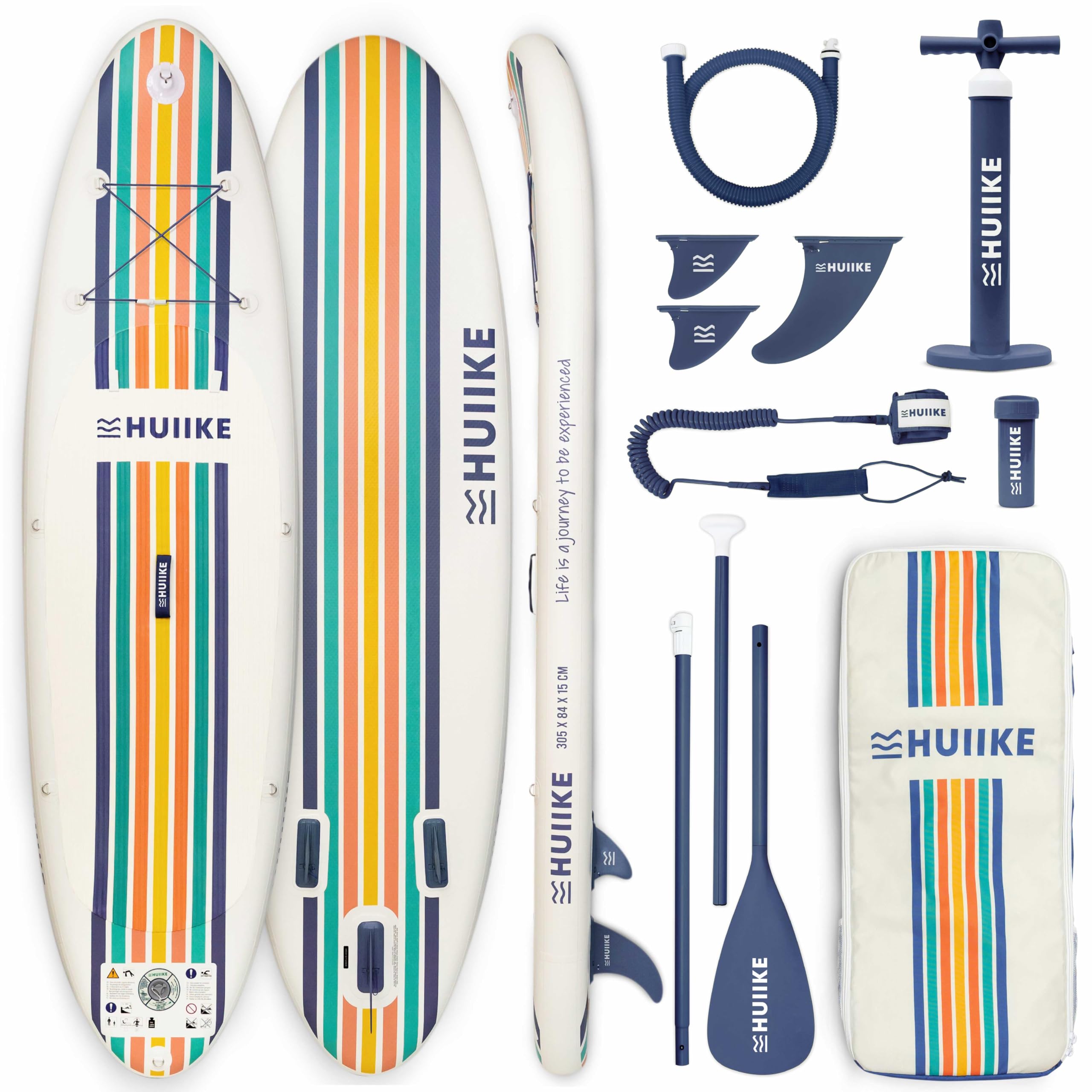 HUIIKE Tabla Paddle Surf Hinchable con Accesorios Incluidos, Remo, Quillas, Inflador. Stand Up Paddle Board Gran Estabilidad y Resistencia. 305 x 84 x 15 cm, Soporta hasta 130 kg — view 22