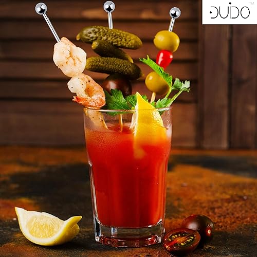 Miniatura 4 de Palos de cóctel de acero inoxidable de alta calidad, paquete de 24  4 pulgadas, brochetas de cóctel para bebidas
