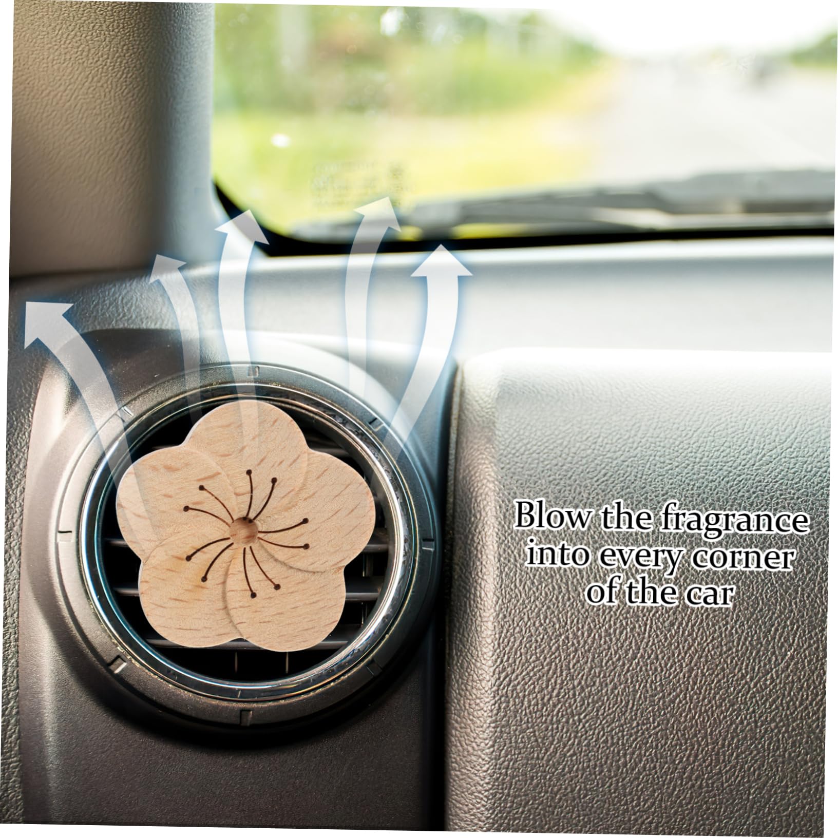 SOLUSTRE 15pezzi Diffusore Profumo Per Auto Legno Clip Per Bocchetta Ventilazione Design Elegante e Portatile Compatibile Con Vari Modelli Di Auto Facile Da Installare e Rimuovere