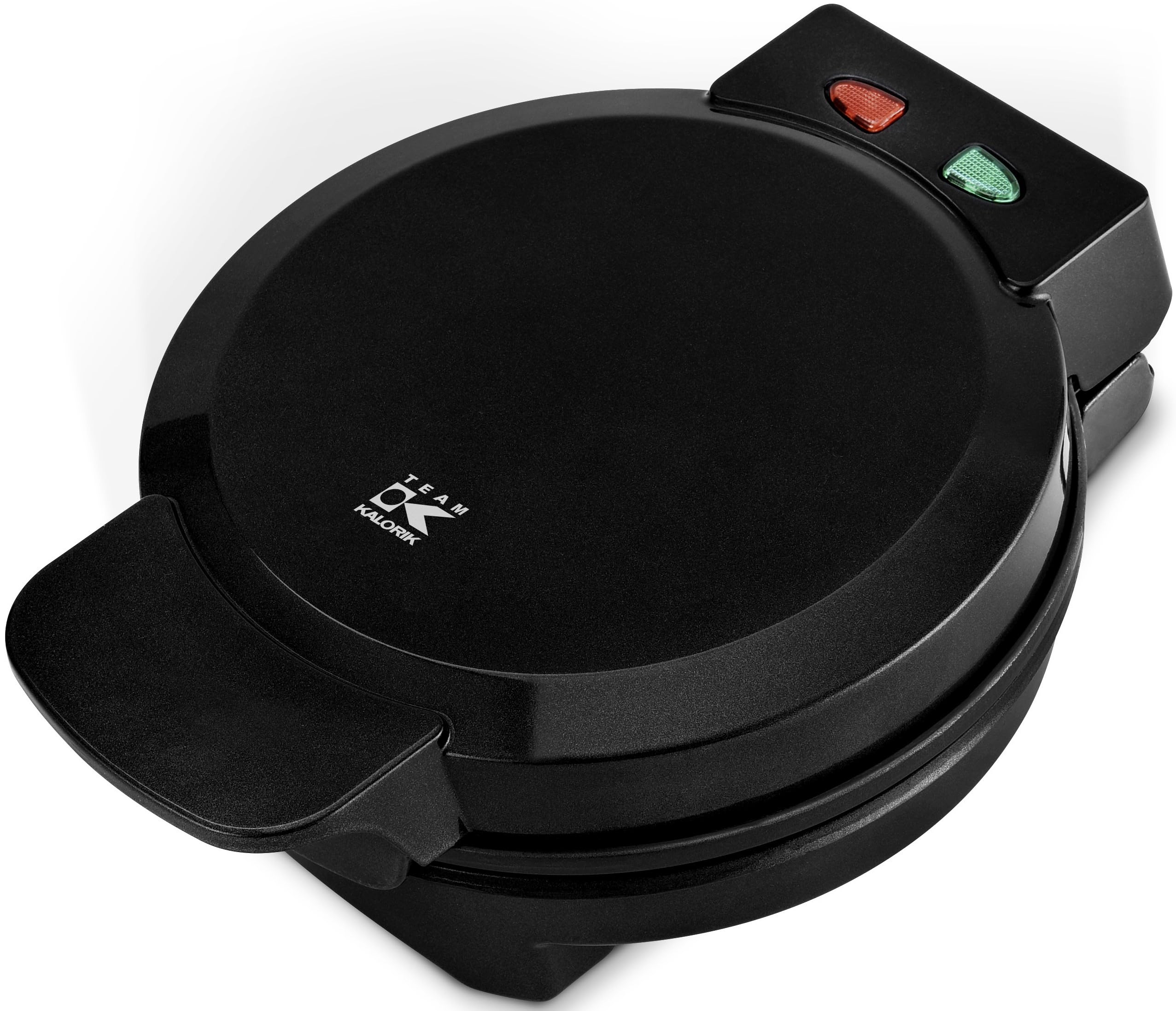 Kalorik Bubble Waffel Maker, elektryczna gofrownica, 850 W, czarna, powłoka nieprzywierająca, 20 x 25 x 9,5 cm, z lampkami kontrolnymi do wafli bąbelkowych EWM 1800 BK