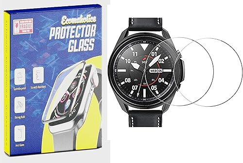 Ecomaholics Paquete de 6 compatibles con Samsung Galaxy Watch de 1.811in (2018)  Gear S3 Protector de pantalla, antiarañazos, autocuración, sin