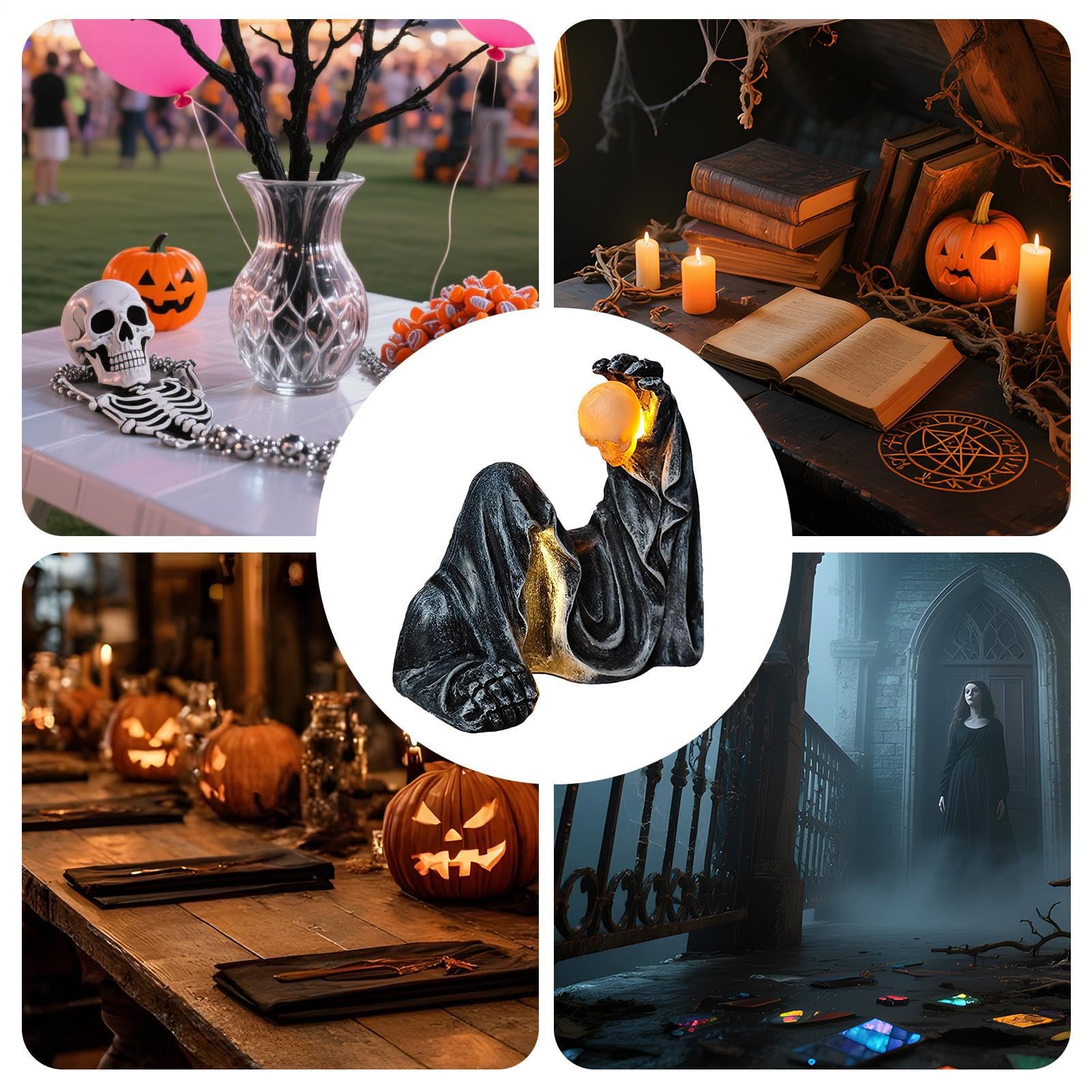 Figurki Halloween Dekoracje Z Czarnymi Pelerynami Na Halloween