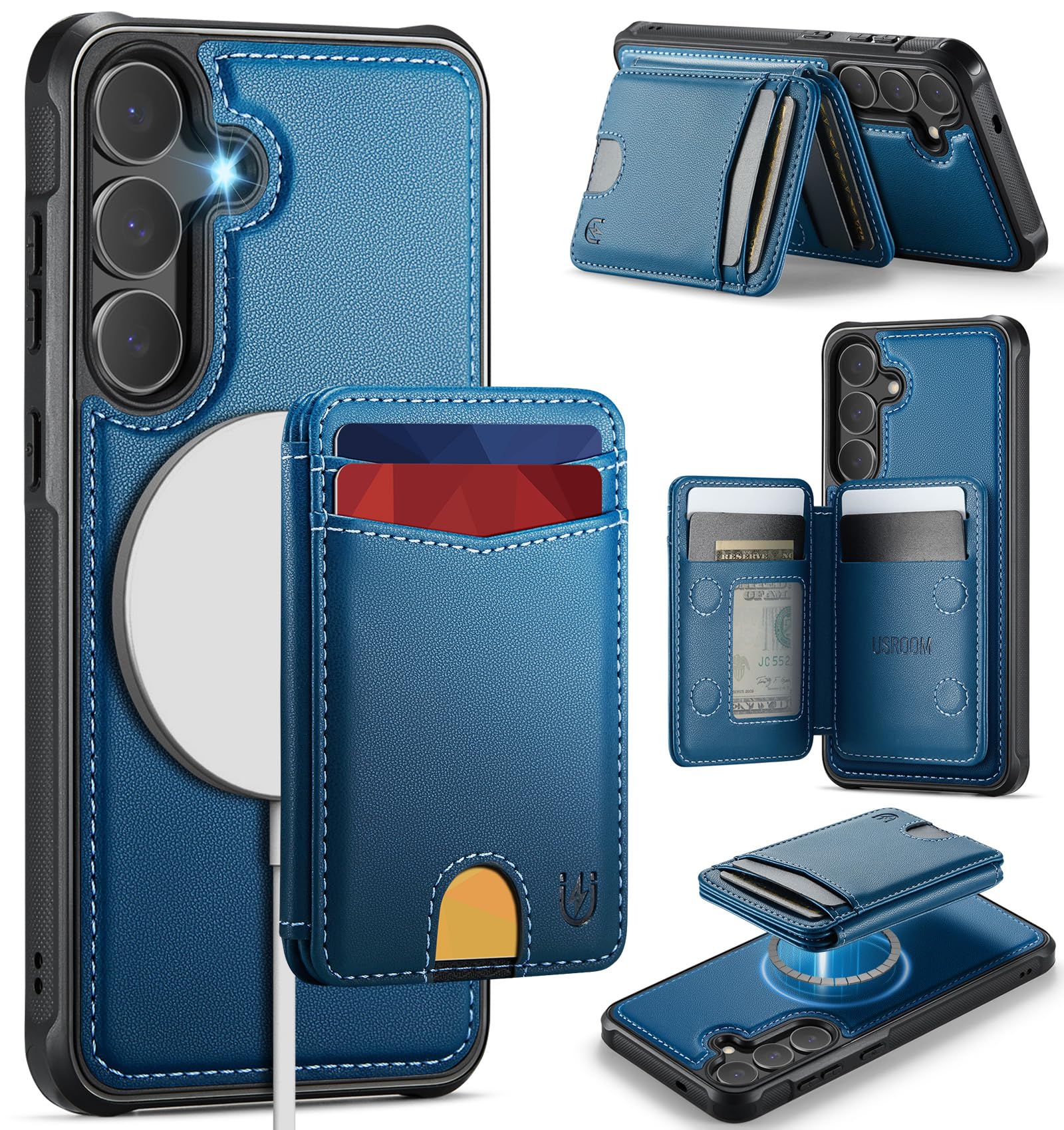 Funda cartera Samsung S25 FE de 6.7" compatible con Magsafe y tarjetero bloque RFID 8
