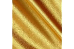 Silky Golden Elegance: Luxurious Satin Charmeuse Fabric