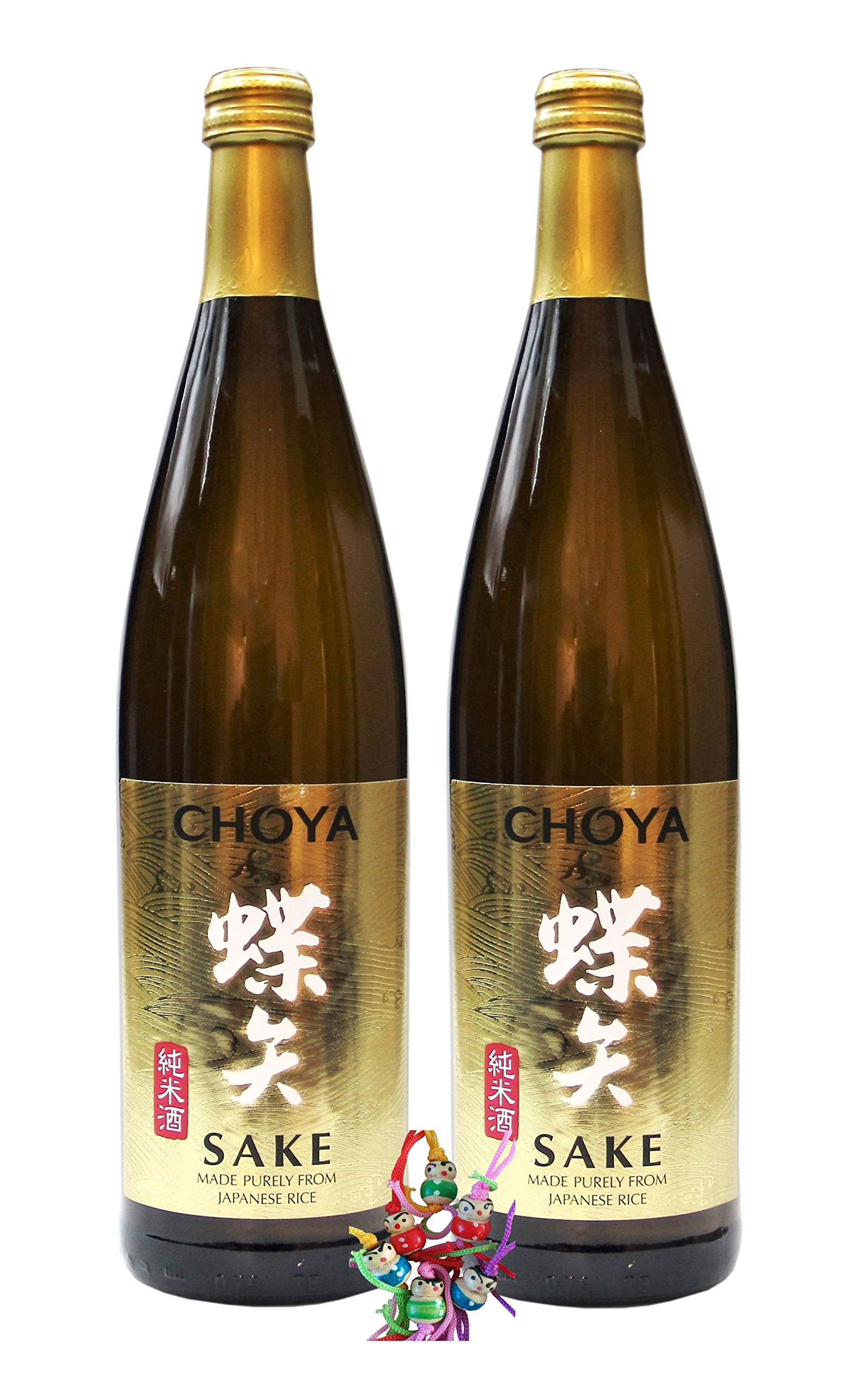 2er Pack - [ 2x 750ml ] CHOYA SAKE aus japanischem Reis und Koji alc 14.5% vol + ein kleiner Glücksanhänger gratis