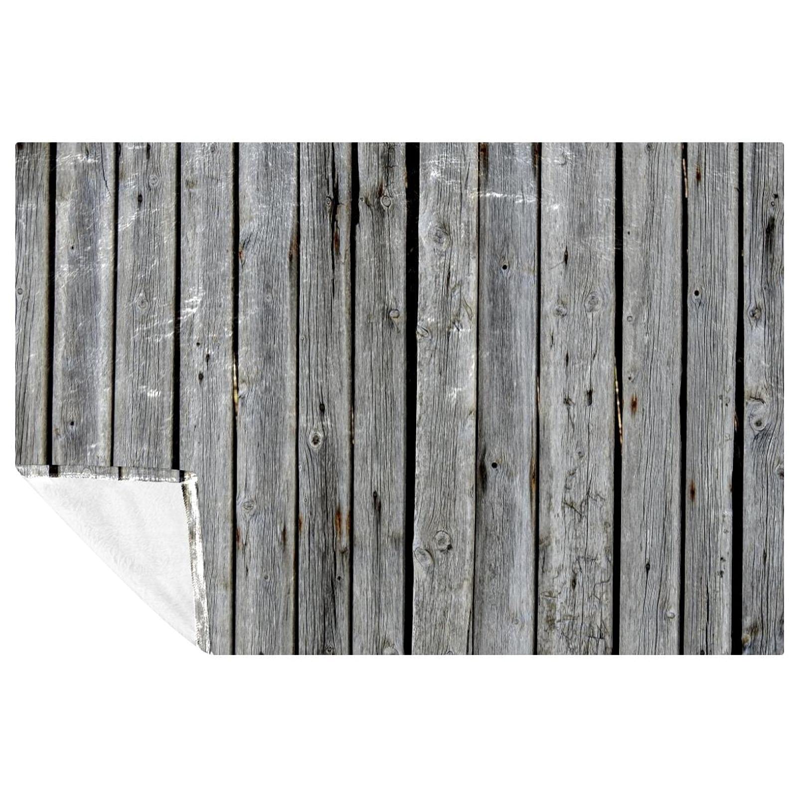 Couverture en bois rustique grise chaude et douce pour canapé