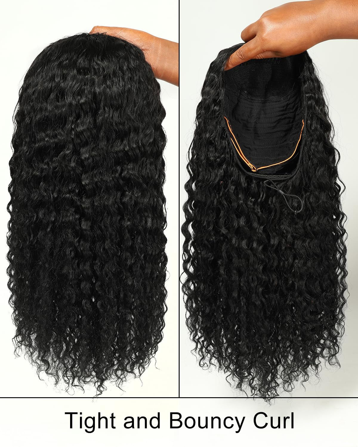 BEEOS Curly Half Wig for Women 20 Inch, 100% Remy Human Hair Gluless Half Wig Curly 200% Density, Wear Go Beginner Friendly Daily Wear Comfort