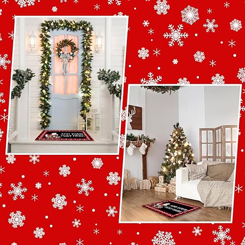 Miniatura 7 de Magimagine Tapete de Navidad personalizado de bienvenida al aire libre  Tapete de Navidad personalizado para puerta delantera con nombre de la