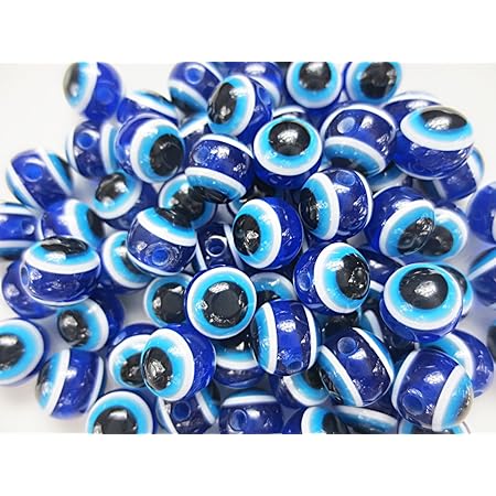 Amazon レジン 目玉ブルーカラー目玉ビーズ 100個セット 10mm アクセサリー材料 ハンドメイドパーツ ヒューイ雑貨 ビーズ ストーン 通販