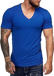 Code47 Herren T Shirt Oversize Shortsleeve Kurzarm V Neck