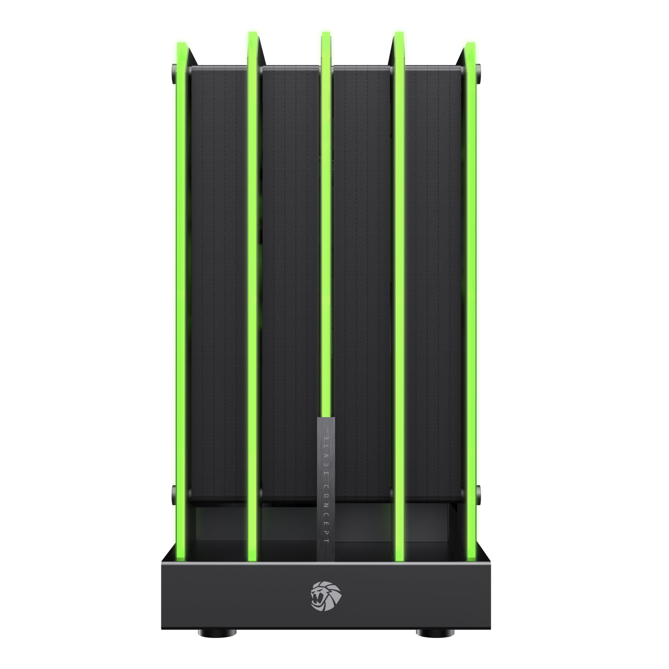 GAMEMAX BLADE CONCEPT Case PC, ATX Gaming, Illuminazione RGB a Forma di Artiglio con 277 LED, Compatibile con GPU Serie NV50 con Riser PCIe 4.0, Montaggio Verticale GPU, Edizione MOD Limitata