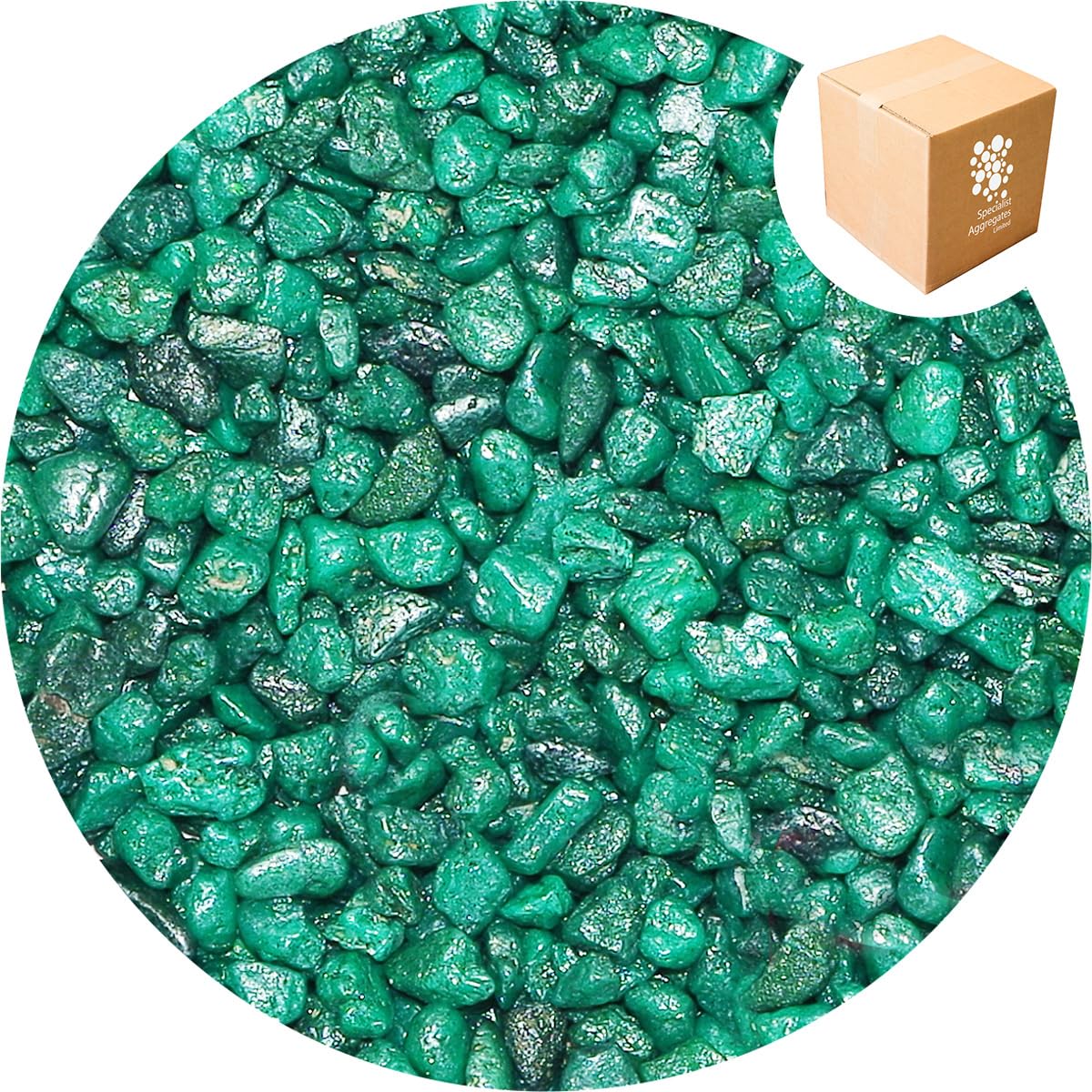 Specialist Aggregates 4Kg Fish Tank Gravel - Pearlised Irvetta Sea Green Decorative Gravel/Stones | Aquarium | Terrarium | Home | Garden | Vase | 12 COLOURS | UK Manufacturer