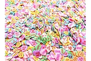 Conversation Heart Nail Art Polymer Clay Slices