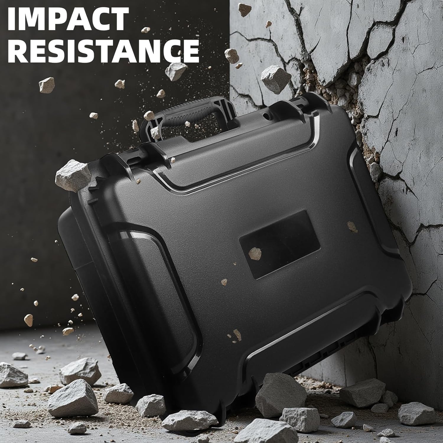 Pistol Case Holds 5 Handguns and 11 Magazines, TSA Approved Hard Shell Gun Cases for Handguns, 16 Inches Custom Pre-cut Foam Waterproof Handgun Case