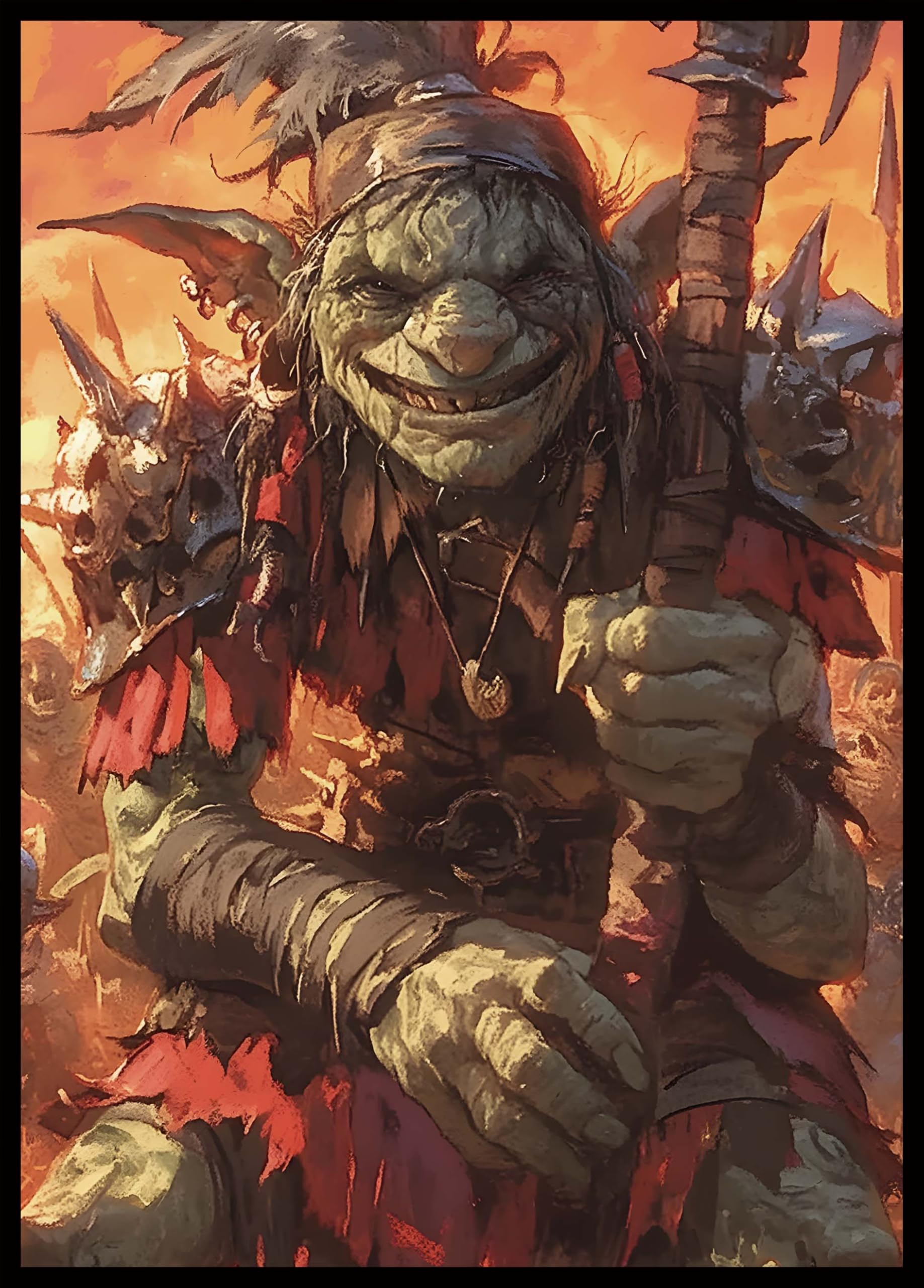 FUNinEDH MTG Card Sleeves - Goblin - 100 CT EDH Commander Sleeves for Magic The Gathering — image 1